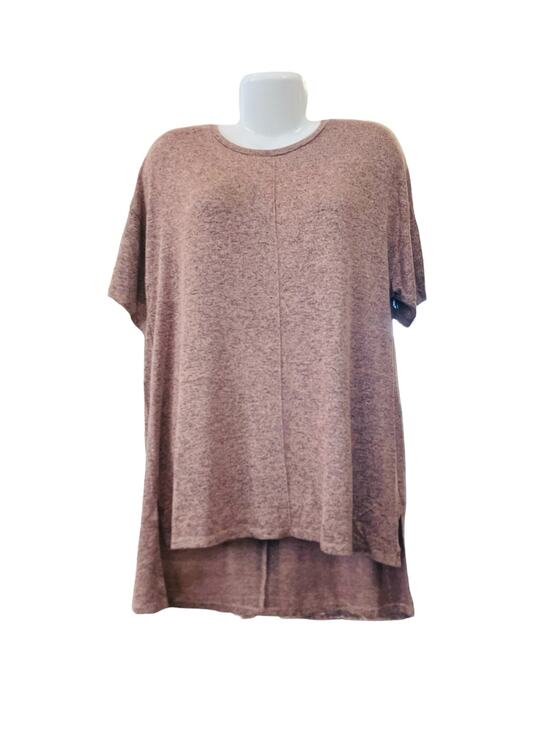 Primark Tops - Primark Women's Blush/Gray Supersoft Long Line Short Slv Top | Size L (US10/12)
